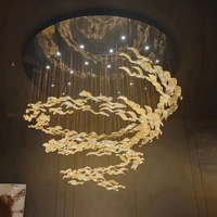 Lampes de hall d'hôtel modernes et créatives de grande taille, lampes d'escalier en verre personnalisées pour hall d'exposition, villa, luminaires suspendus, lustres