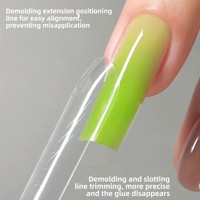 ZHI JIA Boîte de moules à ongles carrés double couche pour extensions, motif papillon style armure, réutilisable sans plateau en papier