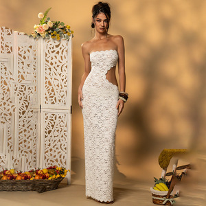 Vestido Tubo de Mujer con Encaje Sexy y Aberturas, Novedad de Verano, Superventas - Product Image 1