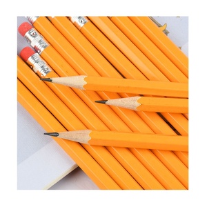 12 Stück 7-Zoll HB Standardbleistifte mit individuellem Logo, gelbe Holzbleistifte, schwarzer Radiergummi, 2B Härte, sechseckiger Schulbleistift - Product Image 2