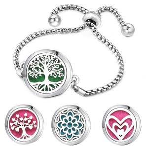 Vente flash - Bracelet diffuseur d'huiles essentielles en acier inoxydable aromatique et aromathérapeutique, réglable, parfum, <span class=keywords><strong>bijoux</strong></span>, 100% naturel - Product Image 4