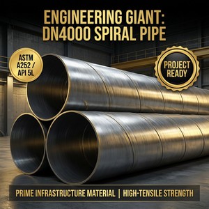 Tubería de Acero Espiral de Gran Diámetro DN2000 DN2500 |   Tubo SSAW para Drenaje y Alcantarillado |   Directo de Fábrica - Product Image 1