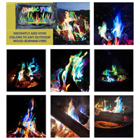 Paquets de poudre de feu de fête de feu de camp magique Flamme colorée de l'usine Feu magique pour les fêtes de plage Party Favors