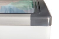 Congélateur Xiangming avec porte vitrée incurvée simple, vitrine à glaces, popsicles pour camionnette ou magasin, équipement de réfrigération