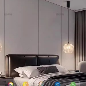 Luminaire suspendu rond de style français, crème, LED E26, commande par interrupteur, pour la maison, la chambre à coucher, l'entrée - Product Image 2