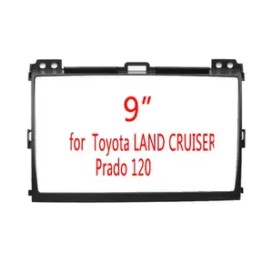 Moldura de 9 polegadas para rádio de carro, acessório para instalação de painel estéreo de toyota land cruiser prado 120