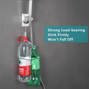 Supporto per soffione doccia forte adesivo senza foratura montaggio a parete regolabile staffa palmare soffione per bambini RV bagno doccia - Product Image 4