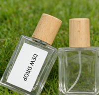 Flacon de parfum vide en verre mat noir carré vintage portable personnalisé OEM 30 ml 50 ml 100 ml avec bouchon en plastique