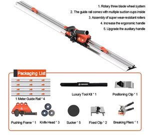 Cutter manuel industriel pour la découpe de grandes plaques de 4000 mm, avec logo personnalisé, pour plaques de roche et dalles de piste, modèle New Rock Plate Track Tile Push Knife - Product Image 6