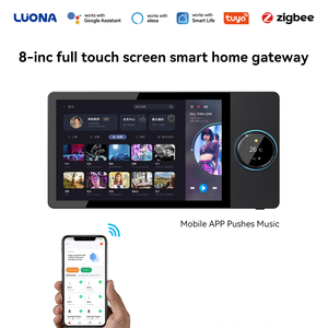 Tuya F8 Smart Home Central Control Screen Built-in Zigbee Gateway Dual 86 Box Design Background Music &amp; Knob Control - Product Image 1