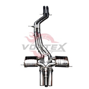 Système d'échappement Vortex Premium en acier inoxydable poli avec trois sorties centrales pour Lamborghini Urus 4.0T 2018-2025 - Product Image 3