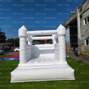 Nouveau château gonflable <span class=keywords><strong>blanc</strong></span> Leap avec couronne, aire de jeux pour enfants, maison de rebond, parc de jeux - Product Image 3