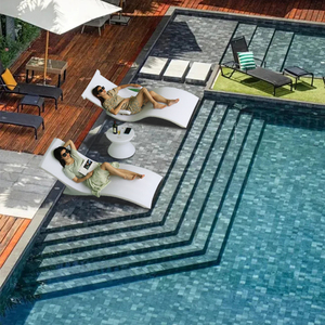 Chaise de <span class=keywords><strong>piscine</strong></span> moderne en plastique, chaise longue de patio, lit de soleil, chaise longue de plage, chaise d'extérieur - Product Image 1