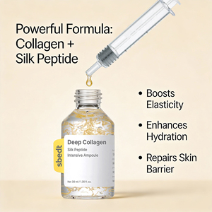 Ampola de Peptídeos de Colágeno de Seda 30ml para Hidratação, Firmeza, Clareamento e Rejuvenescimento Facial Masculino - Product Image 5