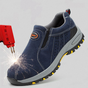 Slip-on Scarpe di Sicurezza In Acciaio Degli Uomini di Punta In Gomma Anti-smashing Anti-foratura Antiscivolo Traspirante Scarpe di Sicurezza Sul Lavoro - Product Image 1