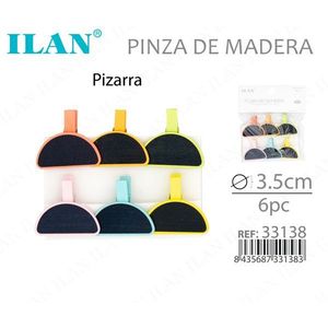 Pinces à linge en bois avec tableau noir 3,5 cm, lot de 6, pour vêtements - Product Image 3