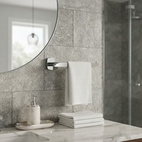 Porte-serviettes mural simple en acier inoxydable, design moderne, garantie 3 ans - Accessoire de salle de bain, support de serviettes pour hôtel