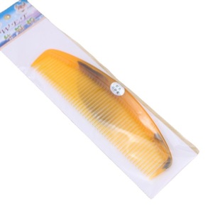หวีผมเขาวัวมีความหนาและทนทานสีทึบสีเหลืองสำหรับใช้ในบ้าน - Product Image 5