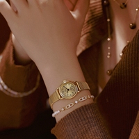 Montre ronde à double cadran rétro BS Bee Sister, montre pour femme en acier inoxydable, bracelet en bambou FA1870, montre à quartz pour femme