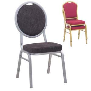 <span class=keywords><strong>Restaurante</strong></span> de lujo <span class=keywords><strong>Hotel</strong></span> de Metal para boda de la marina moderna sala Oval espalda acolchada apilable Louis banquete silla - Product Image 1