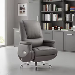 Silla ejecutiva de lujo de 15 días de producción, sillón reclinable de cuero PU con reposapiés, directo de fábrica - Product Image 5