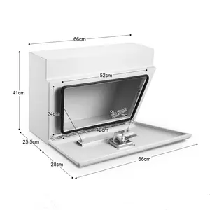 Kotak Peralatan Baja Hitam/Putih, untuk Bodi Bawah Kiri/Kanan-untuk Ute atau Truk
