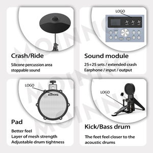 Juego de Batería Completo OEM de Fábrica - Proveedor Profesional de Kits de Batería Acústica <span class=keywords><strong>para</strong></span> Principiantes y Profesionales con Logotipo Personalizado - Product Image 4