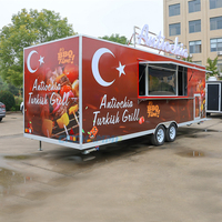 Remorque alimentaire mobile standard américaine pour le secteur alimentaire, équipement de cuisine pour food truck, remorque de concession BBQ, avec fenêtre de service commerciale