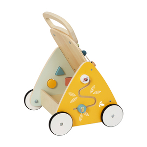 बहु-कार्यात्मक लकड़ी के बच्चे वॉकर गतिविधि केंद्र व्यस्त बोर्ड पुल और गाड़ी बच्चे सीखने की पैदल यात्रा को धक्का दें - Product Image 2