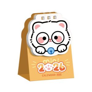 X418 ปฏิทินตั้งโต๊ะขนาดเล็กการ์ตูนน่ารัก 2026 ปฏิทินตั้งโต๊ะขนาดเล็กทรงไม่สม่ำเสมอสร้างสรรค์ของขวัญนักเรียนตกแต่งสำนักงาน - Product Image 1