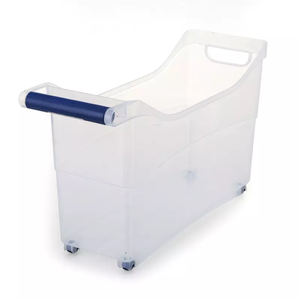 High Quality Multifunction PP Plastic Transparent Kitchen Storage Box with Wheels