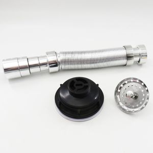 Tuyaux de vidange flexibles en forme de P avec raccords réglables pour éviers de cuisine et bacs à shampoing - Product Image 2