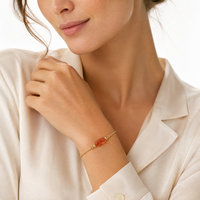 Bracelet populaire en perles de pierre naturelle géométriques et colorées, avec chaîne dorée, accessoire de bijouterie pour femme, vente en gros