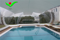 Couverture et enceinte de piscine gonflable de tente transparente de salon commercial Airdome