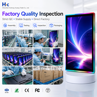 Nouvel écran tactile capacitif vertical Huitong Chuang de 32 pouces avec interfaces DVI USB, affichage LED RGB - Noir, garantie 1 an