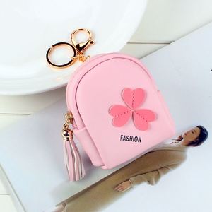 Mini sac à dos porte-clés mignon pour femme, trousse de maquillage en similicuir, pochette pour clés, rouge à lèvres et cartes, fermeture éclair - Product Image 2
