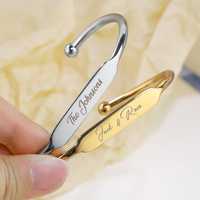 Bracelet personnalisé avec initiales et date, bracelet pour demoiselle d'honneur, cadeau pour la fête des mères, bracelet minimaliste personnalisé pour elle