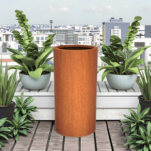 モダンな環境に優しい耐久性のある屋外金属ラスティプランターボックスコルテン鋼植木鉢商業住宅用庭 - Product Image 3