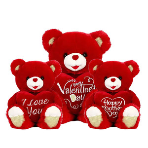 Bán buôn Red teddy <span class=keywords><strong>bear</strong></span> tùy chỉnh đồ chơi nhà sản xuất động vật sang trọng Đồ chơi cho trẻ em - Product Image 5