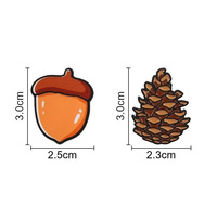 Épinglette décorative en émail en forme de gland et de cône de pin, badge métallique pour sac à dos, veste, sac, accessoire de mode quotidien, Nouvel An Chinois, Amour