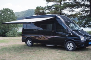 Mái hiên cassette RV có đèn LED, tự thu gọn bằng điện, làm bằng nhôm, chống thấm nước, dùng cho xe nhà, xe cắm trại, xe caravan - Product Image 4