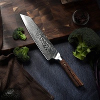 Coffret cadeau de luxe et manche ergonomique en bois coloré, couteau de chef de 8 pouces, acier inoxydable super japonais VG10, couteau Damas Kiritsuke