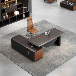 Boss <b>Desk</b> Modern Luxury Executive Office <b>Desk</b> for CEO and President Custom Wood <b>Computer</b> <b>Desk</b> - Product Image 1