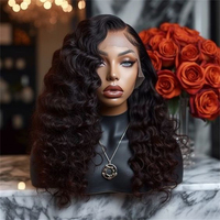 Perruques sans colle prêtes à porter, en cheveux humains vietnamiens bruts, lisses naturels, avec fermeture en dentelle transparente, pour femmes noires