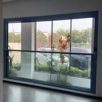 Ventana Inteligente con Elevación Eléctrica y Diseño Moderno, Control por Aplicación para Hogar Inteligente, Vidrio Resistente a Huracanes para Elevación Vertical