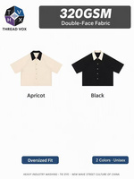 T-shirt unisexe à manches courtes col en V en polyester/coton extensible 320 GSM, coupe classique, anti-rétrécissement et respirant