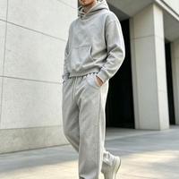 Hoodie dengan Lapisan Fleece Tebal, Set Hoodie dan Celana Panjang Oversize, Pesanan Khusus