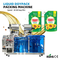 Machine d'emballage automatique pour huile de palme en poche souple, machine d'emballage pour huile d'olive comestible, machine d'emballage Doypack