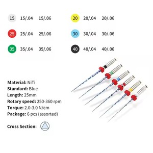 New endodontic 04 cố định côn động cơ tập tin nhiệt kích hoạt màu xanh máy móc hanway 6 cái/mỗi hộp 3 năm trực tuyến hỗ trợ kỹ thuật - Product Image 3