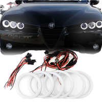 Feux de jour super lumineux DRL 6 pièces, anneaux halo LED bicolores, kit de style automobile Alfa Romeo pour Brera Spider 159 2005-2011